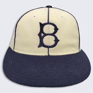 Brooklyn Dodgers Vintage Leather Band Ted Fletcher Fitted Hat